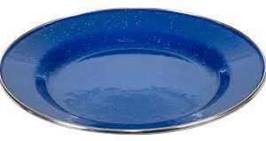 10in enameled stainles steel blue plate iin deep